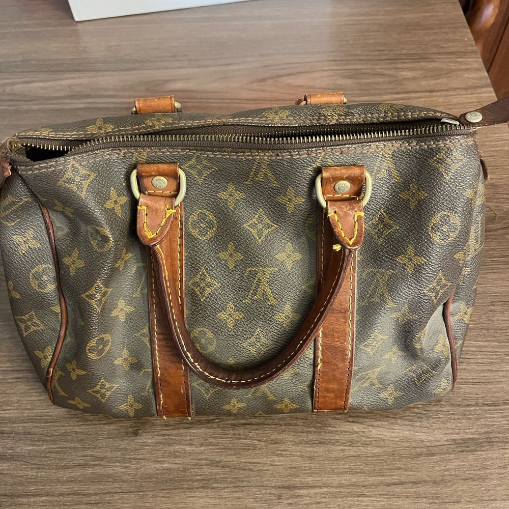 Luxury Brown Monogram Handbag possible vintage LV
